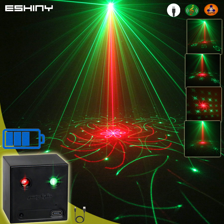 Industrial Laser Beam - ESHINY Mini 2w1 Akumulatorowy Projektor Laserowy
